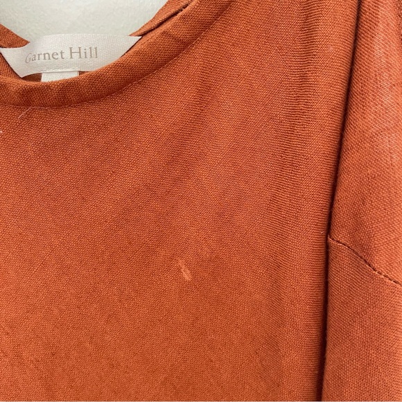 Garnet Hill Easy Linen Slip Dress in Cinnamon, Size 14 - Picture 6 of 6